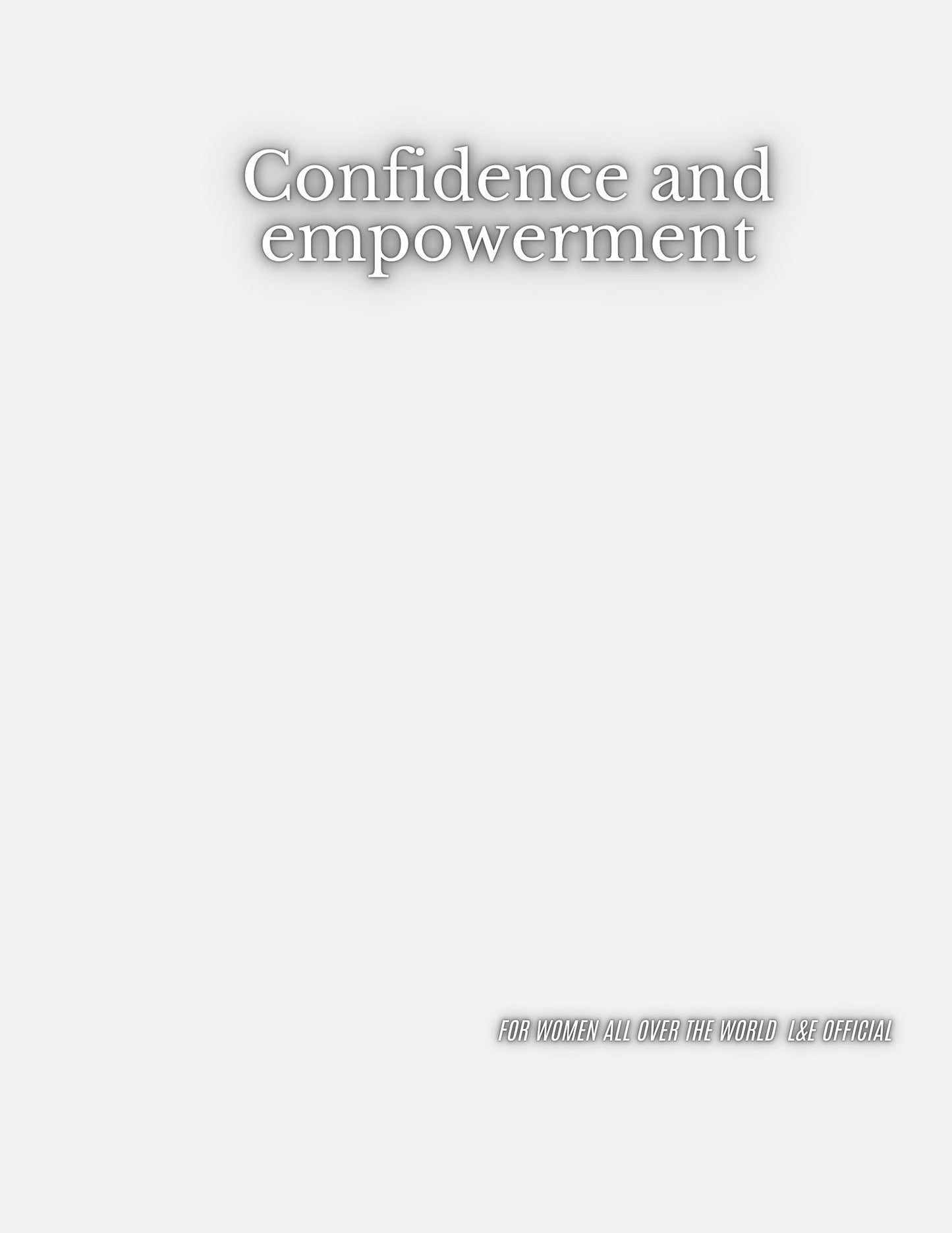 E book Confidence and Empowerment